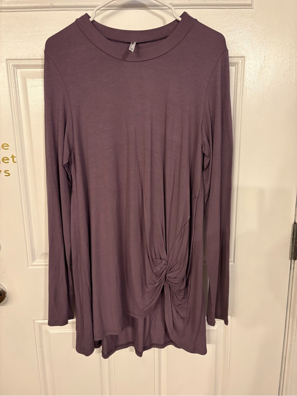 Azules Long-Sleeve Knot Front Top - Mauve